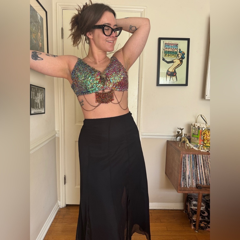 Vintage Showgirl Burlesque Top